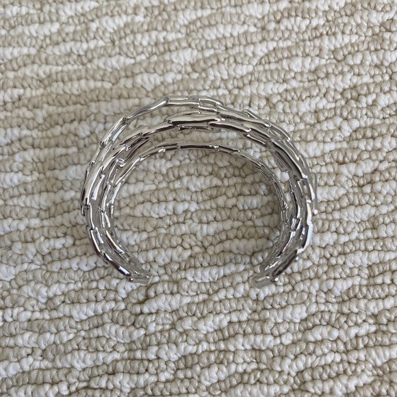 Alexis Bittar wrapped silver chain cuff bracelet - Picture 4 of 5